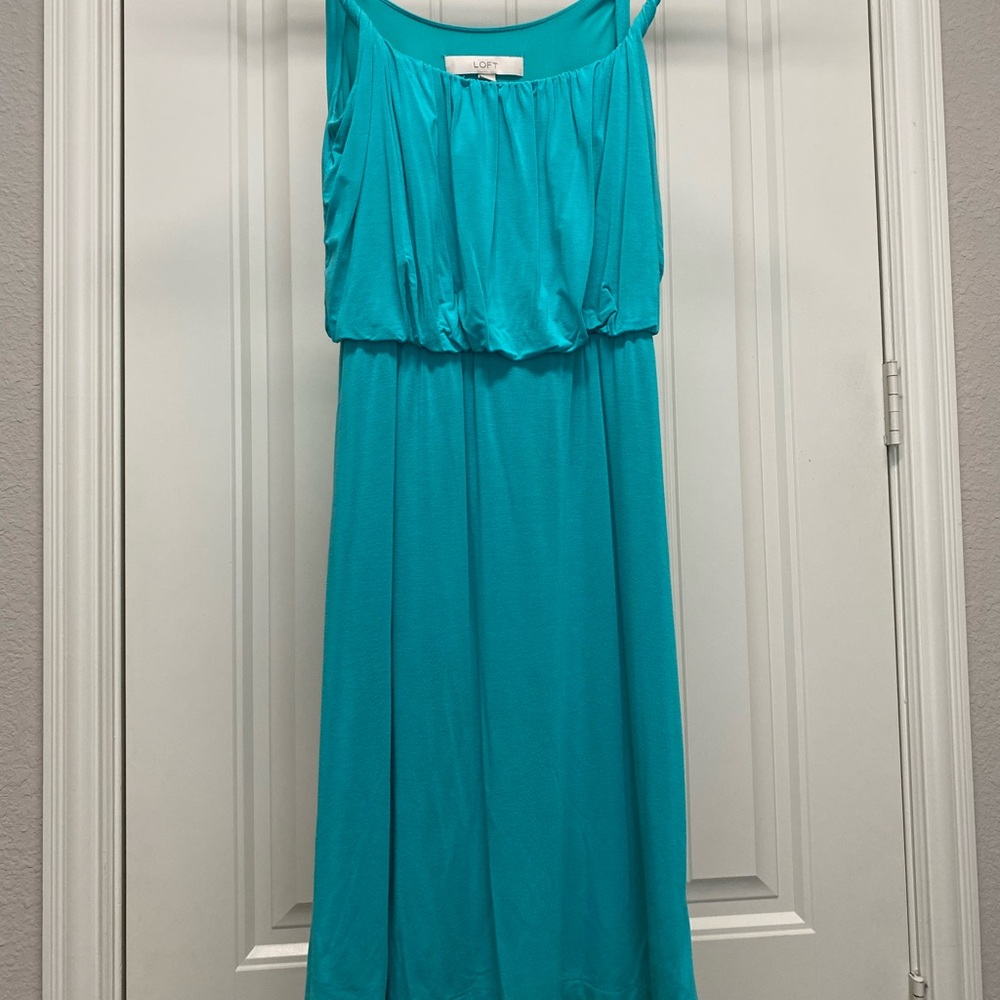 LOFT teal sundress size small